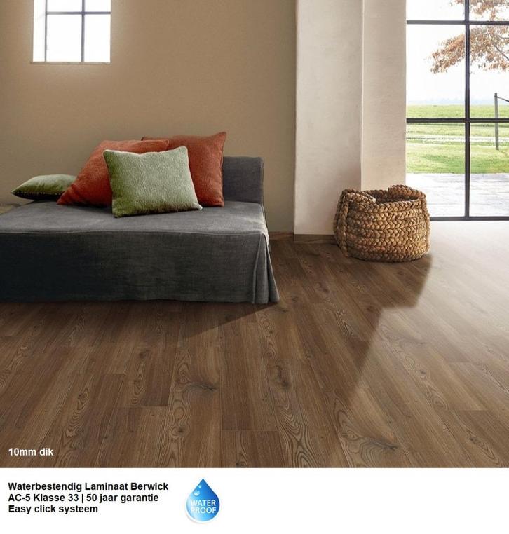 Waterbestendig 10mm dik laminaat Bruin Eik 791 €14,95m2, Huis en Inrichting, Stoffering | Vloerbedekking, Nieuw, Laminaat, Bruin