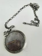 volledig zilver zakhorloge - heren - defect - zilverwaarde, Antiek en Kunst, Antiek | Goud en Zilver, Ophalen of Verzenden, Zilver