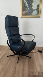 Leren Relaxfauteuil met Elektrische Bediening, Huis en Inrichting, Fauteuils, Ophalen, Gebruikt, Minder dan 75 cm, Metaal