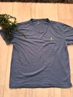 Blauw Ralph Lauren V-hals Shirt - Maat M, Ophalen of Verzenden, Zo goed als nieuw, Blauw