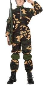 Leuk groen/bruin/beige/zwart LEGER/ARMY pak - Halloween, Kinderen en Baby's, Carnavalskleding en Verkleedspullen, Ophalen, Zo goed als nieuw