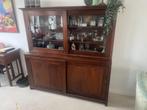 Houten vitrine/buffet kast, Antiek en Kunst, Antiek | Meubels | Kasten, Ophalen