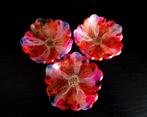 Epoxy schaaltjes FRESH FLOWERS, set van 3, Ophalen of Verzenden, Nieuw, Rond, Kunststof