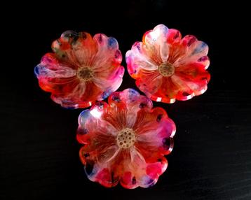 Epoxy schaaltjes FRESH FLOWERS, set van 3 beschikbaar voor biedingen