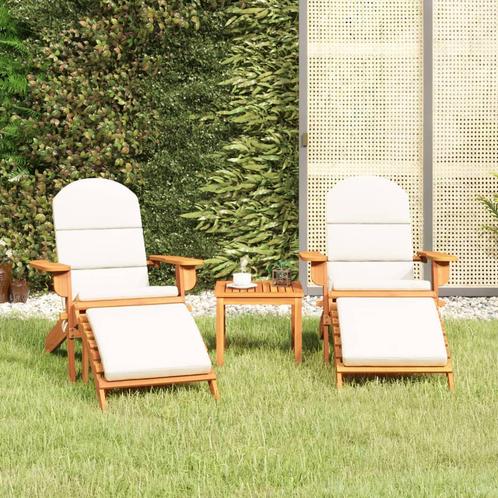 3-delige Loungeset Adirondack massief acaciahout, Tuin en Terras, Tuinmeubel-accessoires, Nieuw, Ophalen of Verzenden