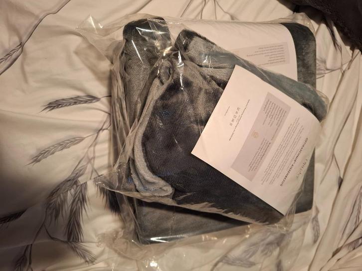 Kasjmier dekbedovertrek met sloop grijs, Huis en Inrichting, Slaapkamer | Beddengoed, Nieuw, Dekbedovertrek, Eenpersoons, Grijs