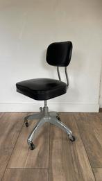 Retro bureaustoel, Erco Staal, zwart, chroom, Ophalen, Huis en Inrichting