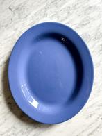Grote serveerschaal ovaal blauw / paars Secla Portugal, Gebruikt, Keramiek, Ophalen of Verzenden, Schaal of Schalen