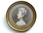 Antieke portret foto in brocante lijst van 1925., Ophalen of Verzenden, Zo goed als nieuw, Hout