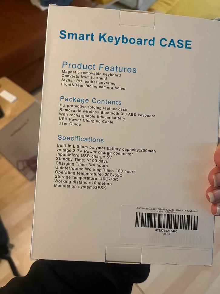 Nieuwe Samsung Tablet Keyboard Case, Computers en Software, Tablet-hoezen, Nieuw, Bescherming voor- en achterkant, Ophalen of Verzenden