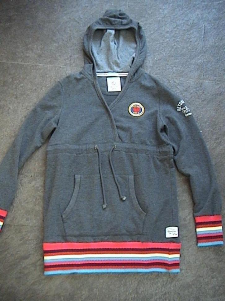 RETOUR mooie grijze tuniek / jurk maat 176 + muts / capuchon, Kinderen en Baby's, Kinderkleding | Maat 176, Gebruikt, Meisje, Jurk of Rok