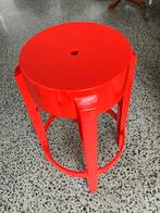 Kartell Philippe Starck Charles Ghost barkruk rood design, Kunststof, Met voetsteun, Verzenden, 60 tot 90 cm