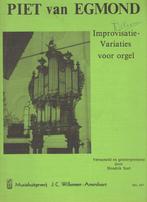 PIET van EGMOND - Improvisatie-Variaties voor orgel, Gebruikt, Ophalen of Verzenden, Koor, Religie en Gospel