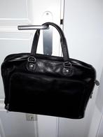 Zwarte leren SASA laptoptas, Computers en Software, Laptoptassen, Ophalen of Verzenden, Zo goed als nieuw