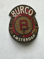 Stokoud Burco Amsterdam balhoofdplaatje. Balhoofd plaatje., Ophalen of Verzenden, Gebruikt, Gebruiksvoorwerp