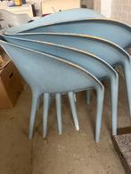 4 Driade Soft Egg Stoelen, Kunststof, Gebruikt, Blauw, Ophalen of Verzenden