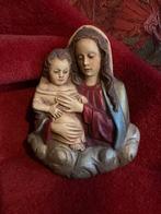 Erg mooi Mariabeeld ❤️ muurbeeld Maria met kindje, Antiek en Kunst, Ophalen of Verzenden