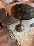 Bijzetttafel zwart marmer PTMD, Huis en Inrichting, Tafels | Bijzettafels, 45 tot 60 cm, Minder dan 55 cm, Rond, Ophalen of Verzenden