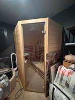 Sauna 3 pers (np 6500,-)  met infraroodlampen, zoutv. en ..., Ophalen, Zo goed als nieuw, Infrarood, Complete sauna