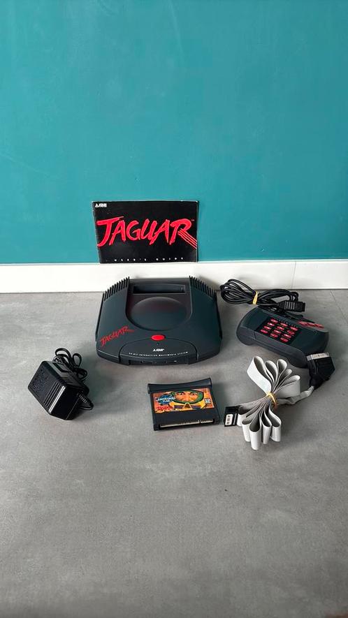 Atari Jaguar Console (UK Adapter) - Compleet met Game, Spelcomputers en Games, Spelcomputers | Atari, Gebruikt, Atari Jaguar, Met 1 controller