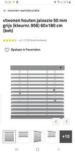 Houten jaloezieen, Huis en Inrichting, Stoffering | Gordijnen en Lamellen, Ophalen, Zo goed als nieuw, 50 tot 100 cm, Minder dan 100 cm