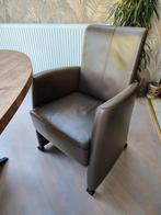 nette eettafel stoelen, taupe leer, verstelbare rugleuning, Huis en Inrichting, Ophalen, Gebruikt, Leer, Drie