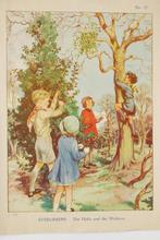 De Hulst en de Maretak - Vintage Schoolposter (1938), Antiek en Kunst, Antiek | Schoolplaten, Verzenden, Natuur en Biologie