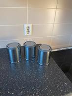 Te koop 3 (verf) blikken van 1 liter, Huis en Inrichting, Emmers, Ophalen, Nieuw, Aluminium, Met deksel