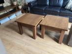 Twee vierkante salontafeltjes, Huis en Inrichting, Tafels | Salontafels, Ophalen, Minder dan 50 cm, Vierkant, Minder dan 50 cm