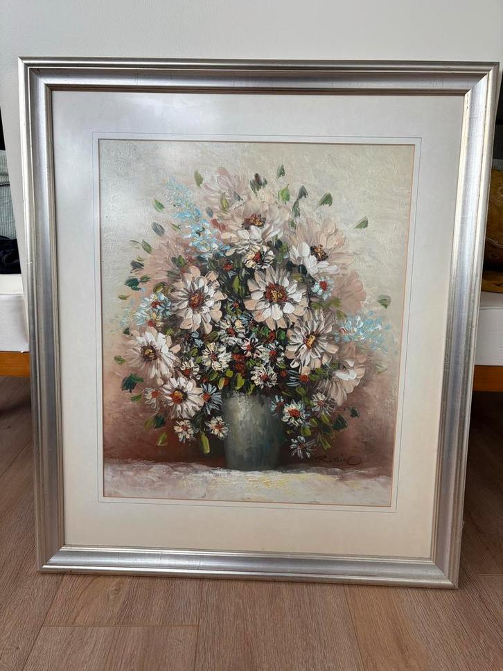 Bloemenstilleven Schilderij, Antiek en Kunst, Kunst | Schilderijen | Klassiek, Ophalen of Verzenden