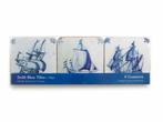 DELFTS BLAUWE ONDERZETTERS - SCHEPEN - 17 EEUW - 6 ST. 9,50, Ophalen of Verzenden, Nieuw, Glas of Kopje