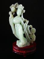 jade beeld Chinese geisha met lange sluier., Ophalen