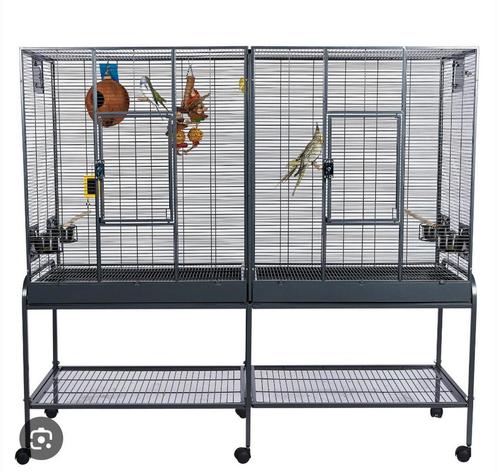 Montana madeira double antik, Dieren en Toebehoren, Vogels | Hokken en Kooien, Zo goed als nieuw, Vogelkooi, Metaal, Ophalen