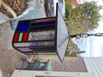 Hanglamp glas in lood vintage, Antiek en Kunst, Antiek | Lampen, Ophalen