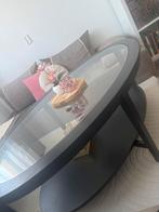 Ovale salontafel, Huis en Inrichting, Tafels | Salontafels, Ophalen, 100 tot 150 cm, Glas, 50 tot 100 cm