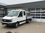 Volkswagen Crafter 50 2.0 TDI L2H1 DC Open laadbak Laadkraan, Auto's, Euro 5, Gebruikt, Zwart, 4 cilinders