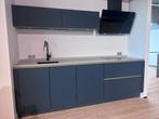 Rechte keuken - Fjordblauw met composiet werkblad, Ophalen, Blauw, Overige typen, Nieuw