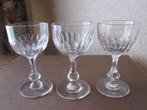 Drie antieke cristal Val St Lambert borrelglazen Derby, Antiek en Kunst, Verzenden