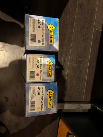 Laser toner cartridge 410A HP 3 kleuren nieuw in doos beschikbaar voor biedingen