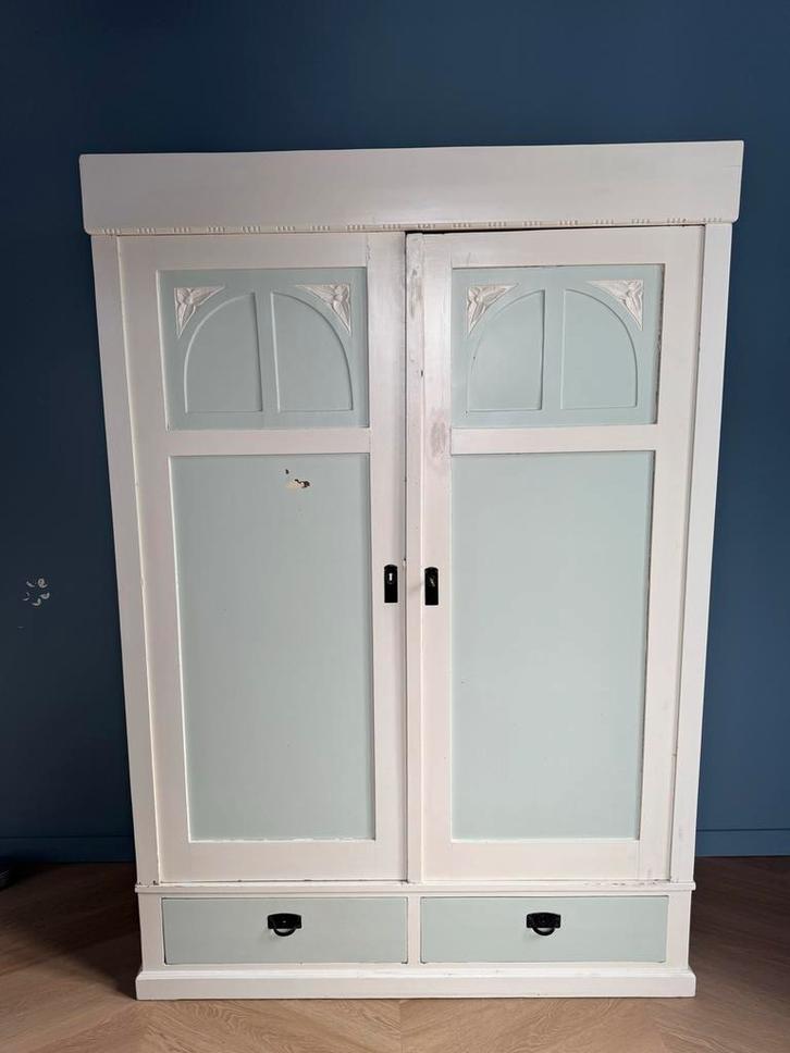Degelijke vintage kast met deuren en lades, Huis en Inrichting, Kasten | Kledingkasten, Gebruikt, 150 tot 200 cm, 100 tot 150 cm