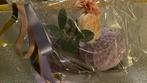 Glazen vaas met een kaars en droogbloemen, Ophalen, Zo goed als nieuw