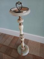Vintage, antieke marmeren asbak op standaard, Ophalen of Verzenden