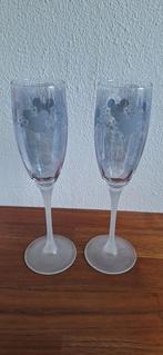 Disney Mickey champagne glazen, Ophalen of Verzenden, Zo goed als nieuw, Overige typen