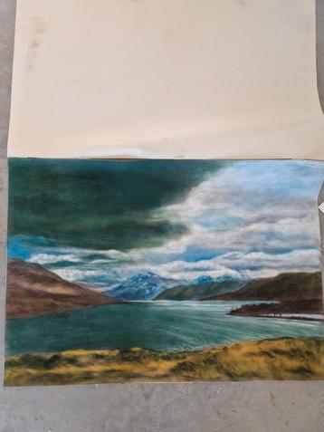 Fraaie pastel tekening gesigneerd aniwe beschikbaar voor biedingen