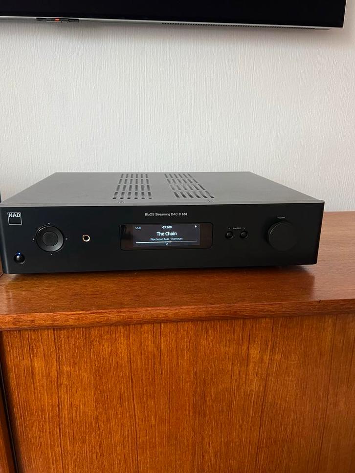 NAD C 658, HDMI module, Supra LoRad 2.5 netsnoer 1,5 m, Audio, Tv en Foto, Versterkers en Receivers, Zo goed als nieuw, 120 watt of meer