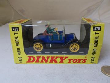 1965 Dinky Toys 475. 1908 FORD MODEL T. + 2 FIGURES + DOOS! beschikbaar voor biedingen