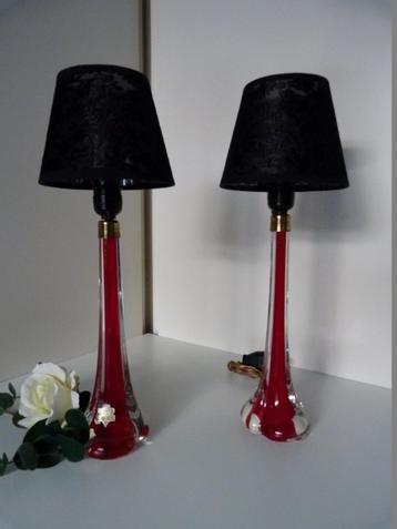 Lamp glas, lampen glas 2 stuks, Cristallo Venezia CCC, 60s beschikbaar voor biedingen