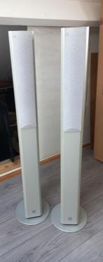 Yamaha zuilspeakers,zilverkleurig, Audio, Tv en Foto, Luidsprekers, Gebruikt, Minder dan 60 watt, Front, Rear of Stereo speakers