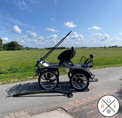 Te koop aangeboden Leica 2-span wagen, Dieren en Toebehoren, Rijtuigen en Koetsen, Gebruikt, Marathonwagen, Pony