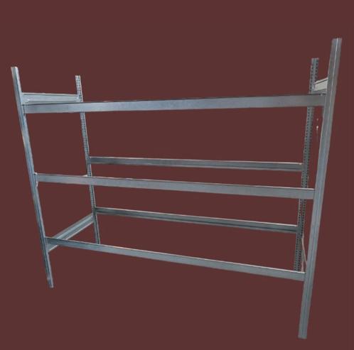 Partij van ruim 11meter, als nieuwe stellingkasten verzinkt., Huis en Inrichting, Kasten | Stellingkasten, Zo goed als nieuw, Ophalen